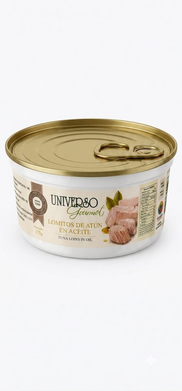 Lomos de atún en aceite en envase plástico