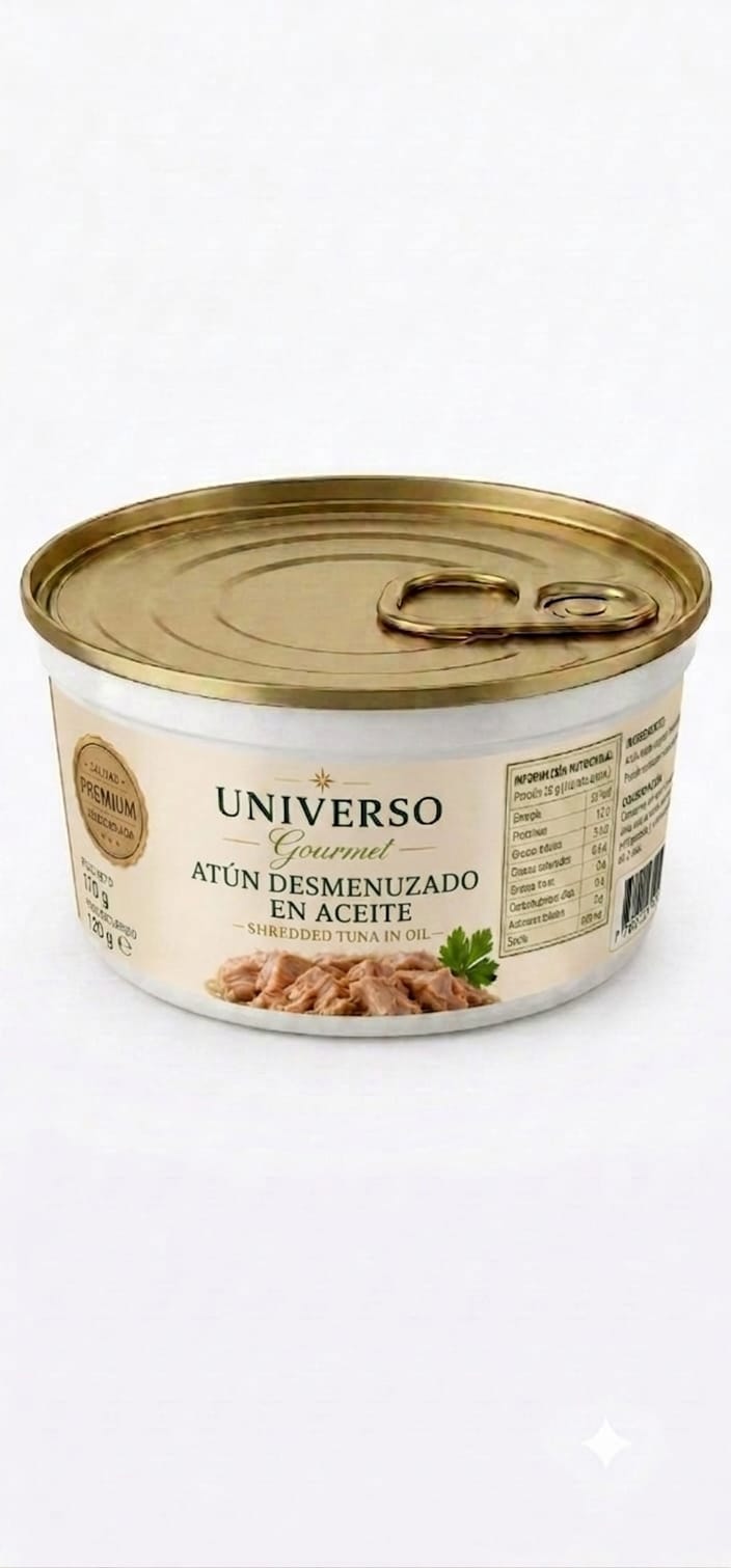 Atún rallado en aceite en envase plástico