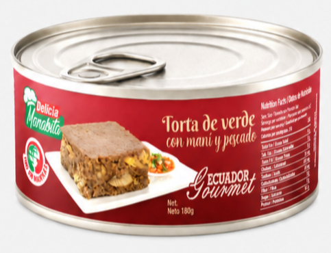 Torta de verde con maní y pescado 180 gramos